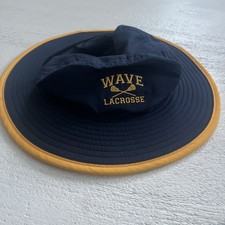 WAVEA LACROSSE Sun Bucket Hat Cap W/ Drawstring Navy