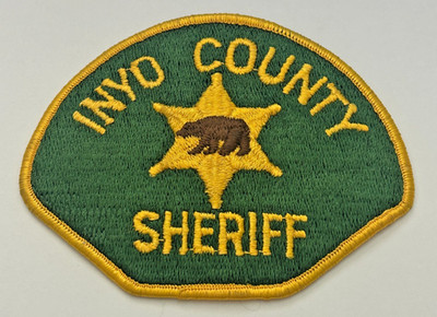 Inyo County California Sheriff Yellow Border Patch Unused