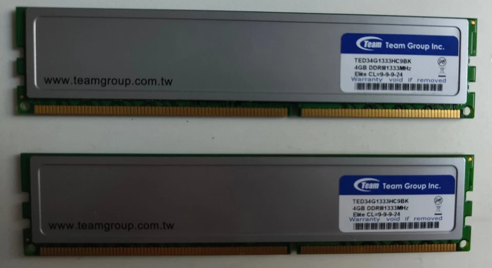 Arbeitsspeicher DDR3 8 GB 2x4GB DDR3 RAM TEAM Group Elite 1333 MHz - Bild 2 von 2