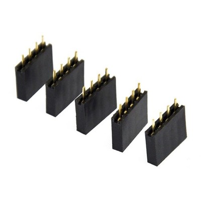 10PCS 1x4 Single Row 4 Pins Pitch 2.54mm PCB Socket Female Header CA #nm