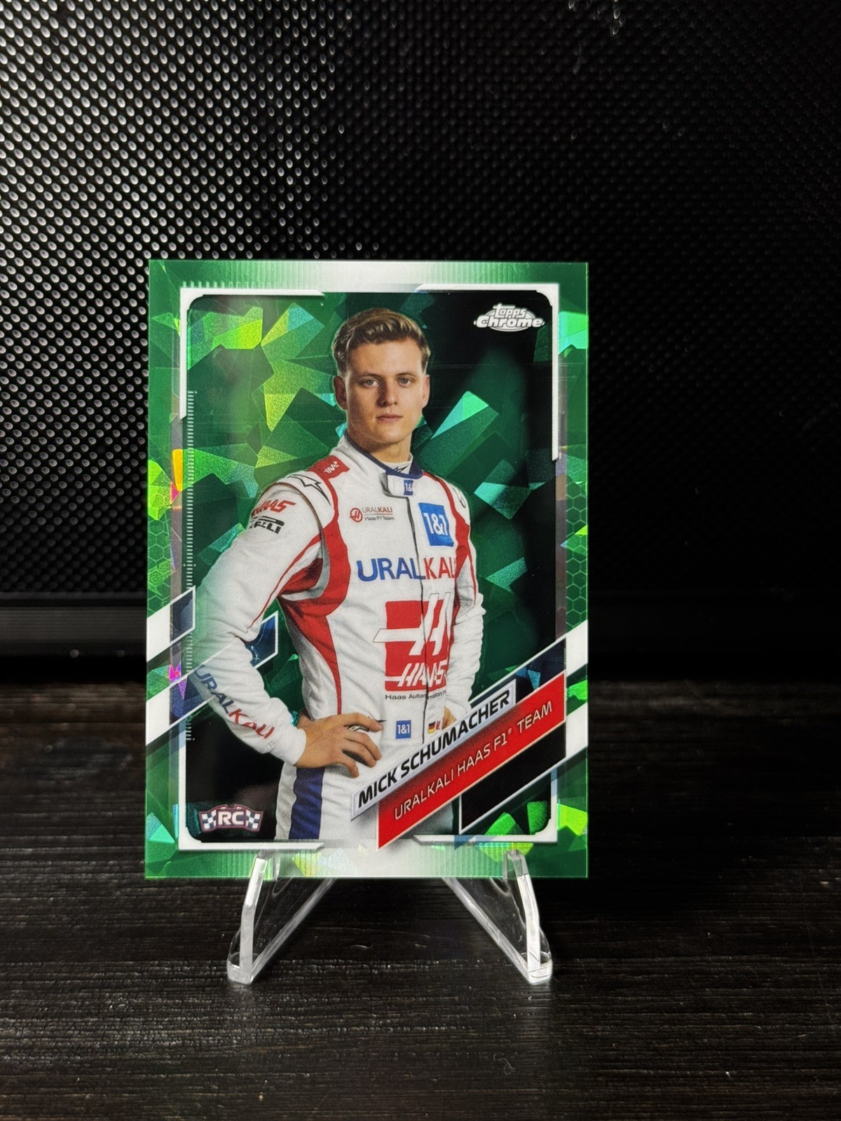 2021 Topps Chrome Sapphire Formula 1 F1 Mick Schumacher RC #17 Green /75