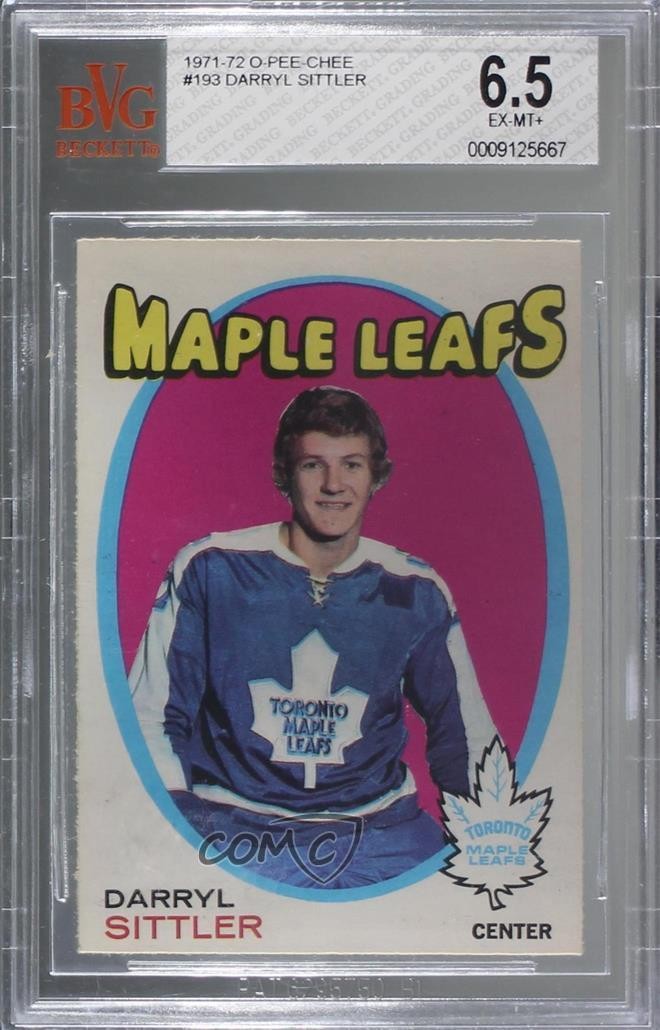 1971-72 O-Pee-Chee Darryl Sittler #193 BVG 6.5 HOF 0c3