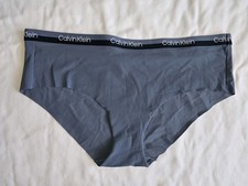 Vintage Blue Calvin Klein Hipster Panties. Size Med