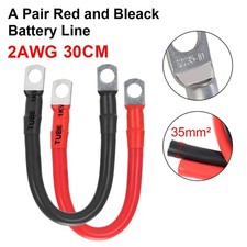 2 Pack 2 AWG Gauge Battery Cable Car Solar Power Copper Wire Inverter RV Welding