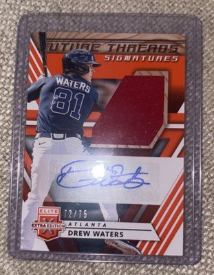 2020 Elite Extra Edition DREW WATERS Future Threads Signatures Orange /75  EN1