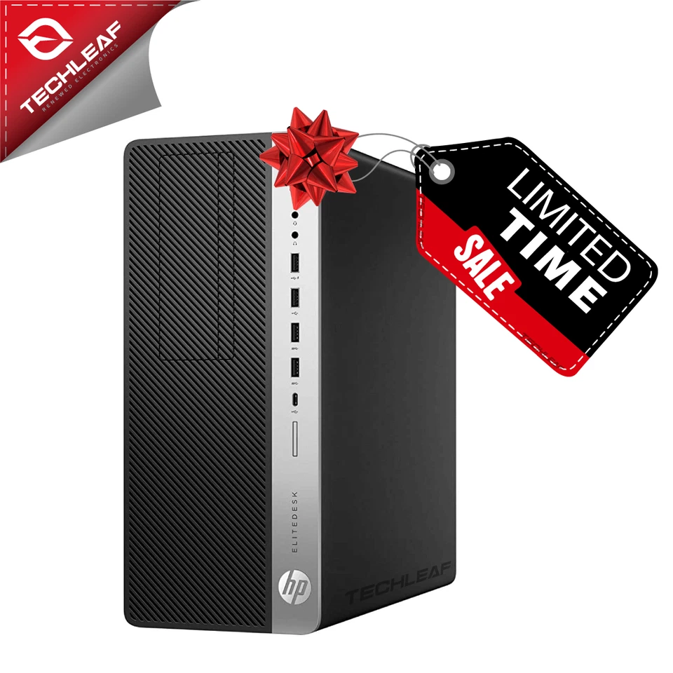 HP Desktop PC i5 8th Gen, up to 64GB RAM, 4TB NVMe SSD, Windows 11 Pro, WiFi