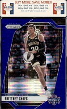 2024 Panini Prizm WNBA #80 Brittney Sykes Blue Prizms #/199 Washington Mystics