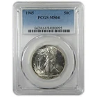 New Listing1945 Liberty Walking Silver Half Dollar MS 64 PCGS 50c Coin SKU:I25913