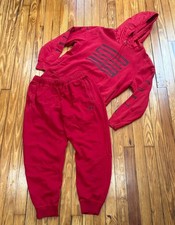 Nike Air Jordan Hoodie Tracksuit Red Size Large Set