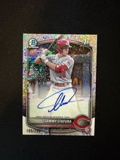 2025 Bowman Sammy Stafura 1st Bowman Chrome Auto Speckle Refractor /299