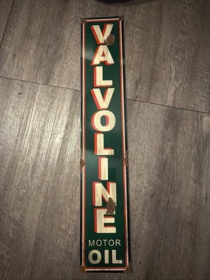 Antique style Barn Find Look Valvoline Gas &Oil Service Station Sign