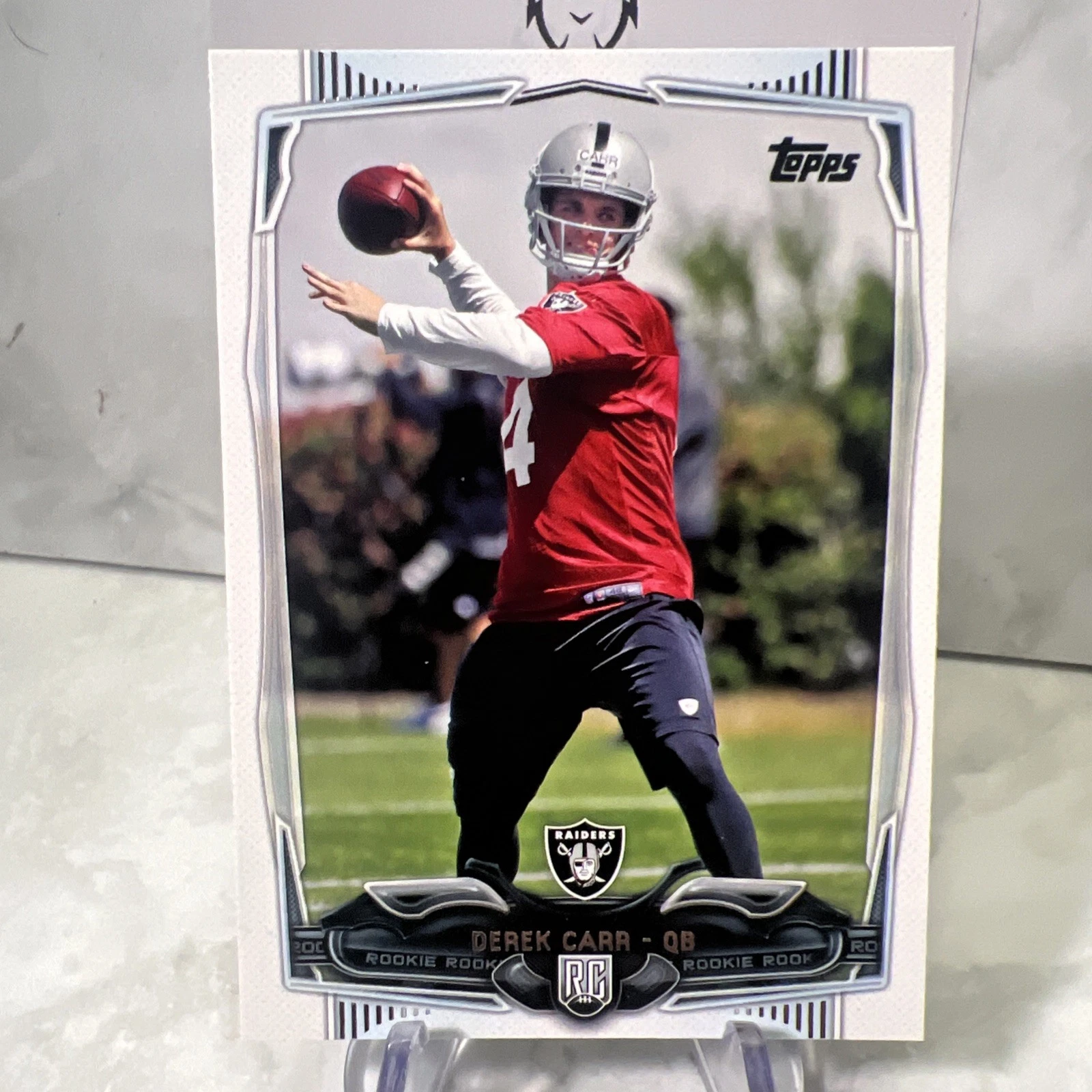 Derek Carr trading card