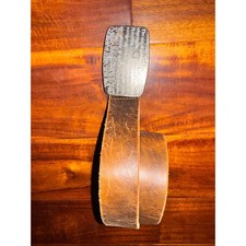 Genuine Leather Belt with Engraved Metal Buckle Women's Size Medium