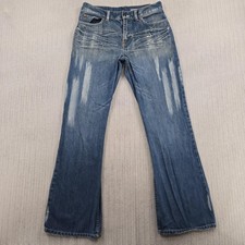 Polo Ralph Lauren Jeans Youth 16 Blue Straight Leg Denim Distressed Faded Casual