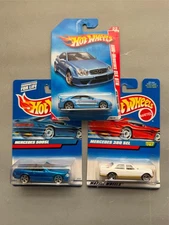 Hot Wheels AMG Mercedes CLK DTM - Mercedes 500SL - Mercedes 380 SEL Lot of 3 G10