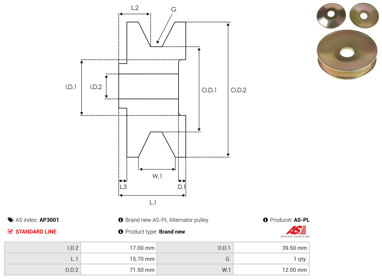 4x ✅Fits AS ROZRUSZNIKI I ALTERNATORY AP3001 BRAND NEW AS-PL ALTERNA ⭐UK Seller⭐ - Image 18