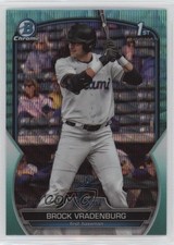 2023 Bowman Draft Chrome Aqua Wave Refractor /125 Brock Vradenburg #BDC-44 03j5