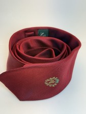 Boys Lauren Ralph Lauren Tie Red Silk Regal Crest Tie , 52x 2.5 - 80s, 90s.