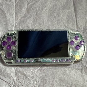 Sony PSP-3006  Custom Clear Purple Console w/ Battery, Charger, Memory Stick