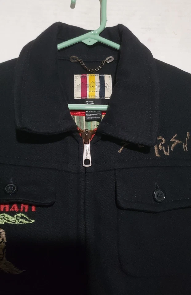 Vintage Diesel Bandits Wool Jacket Men’s Size Large Black SUPER RARE - Image 4 of 4