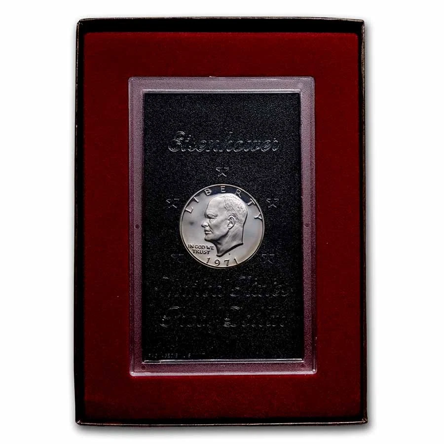 1971-1974 40% Silver Eisenhower Dollar Proof (Gold Seal Case) - Image 3 of 4