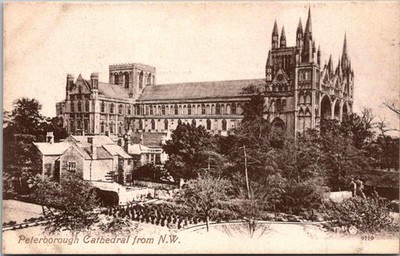 Peterborough Cathedral from NW View Postcard