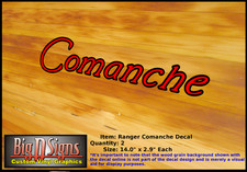 Ranger Comanche Vinyl Decal Set 14.0