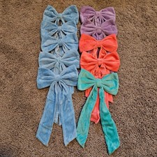 Kirkland Velvet Bow Ornaments Set of 8 Plush Hanging Christmas Holiday Decor