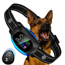 2in1 Bark Collar for Large Medium Small Dogs Shock Collar Smart Rechargeable ...