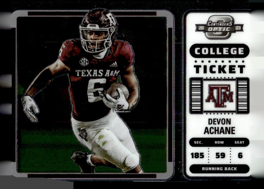 2023 Panini Chronicles Draft Picks #23 Devon Achane Contenders Optic