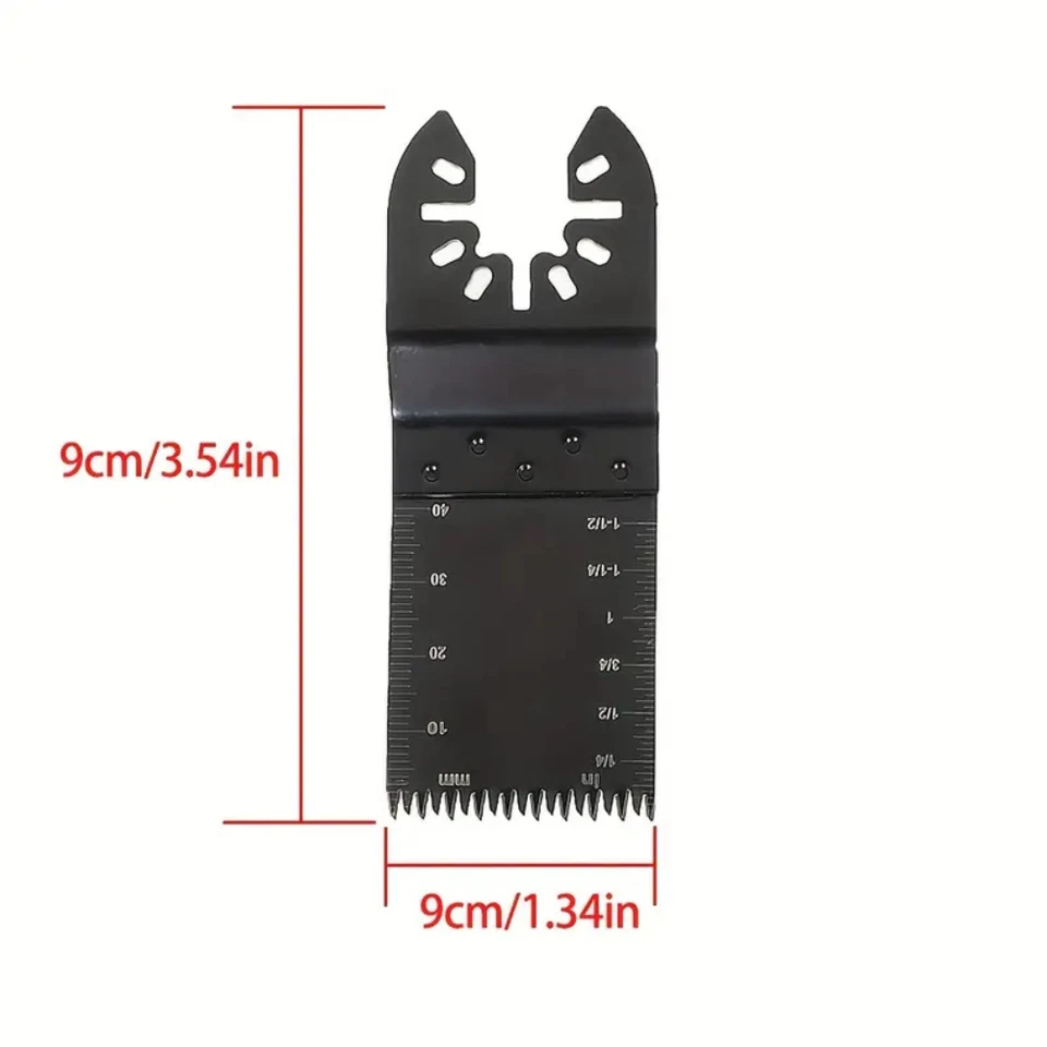 Hoja de sierra oscilante estándar 100 piezas 30 mm-90 mm universal liberación rápida duradera Foto 3 de 4
