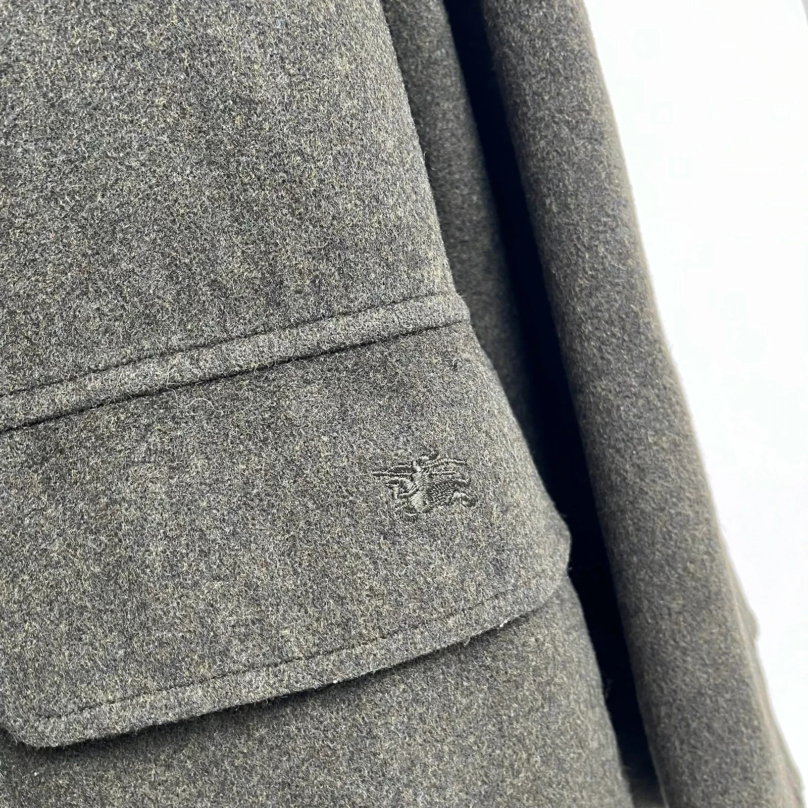 Burberry Wool Green Overcoat image 3