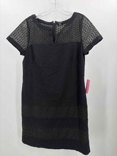 Pre-Owned Ann Taylor Black Size 10 Short Short Sleeve Dress