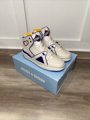 JUST DON Courtside Basketball Leather Sneakers High Top Size:10.5 US, EU Size:44