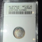 1898-O Barber Dime Silver ANACS EF 40 New Orleans KM#84 Variety