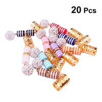 20 Pcs Dreadlock ZubehöR Dreadlocks Perlen Haarschmuck Zum Flechten