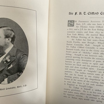 YORKSHIRE LEADER 1893 Sir Frederick Augustus CONSTABLE of Burton Constable etc.