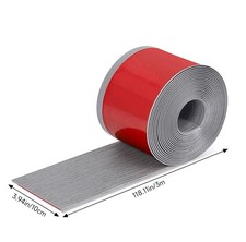 Baseboard Trim Flexible Molding Trims Self Adhesive PVC &ndash; Grey 10ft x 4"