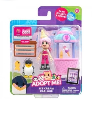 Jazwares Adopt Me; Ice Cream Parlour 5 Piece Play-Set w/ Task Board & Virt. Code
