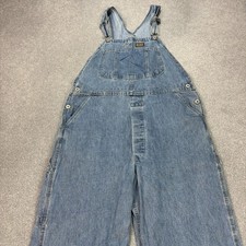 Dickies Dungarees Adult 36x31 Blue Overalls Denim Bib Work Wear Carpenter Mens
