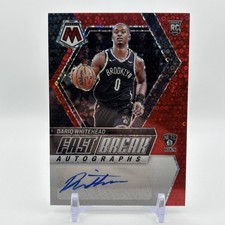 2023-24 Panini Mosaic Fast Break Red Prizm /49 Dariq Whitehead Rookie Auto RC