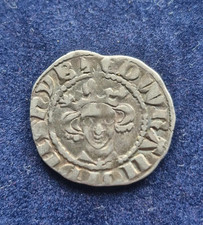 Rare Edward I Silver Hammered Penny Class 9b Star on Breast London Mint Coin VF
