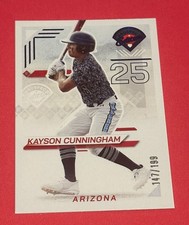 Kayson Cunningham 2025 Panini Prospect Edition No. 45 Blue Short Print #147 /199