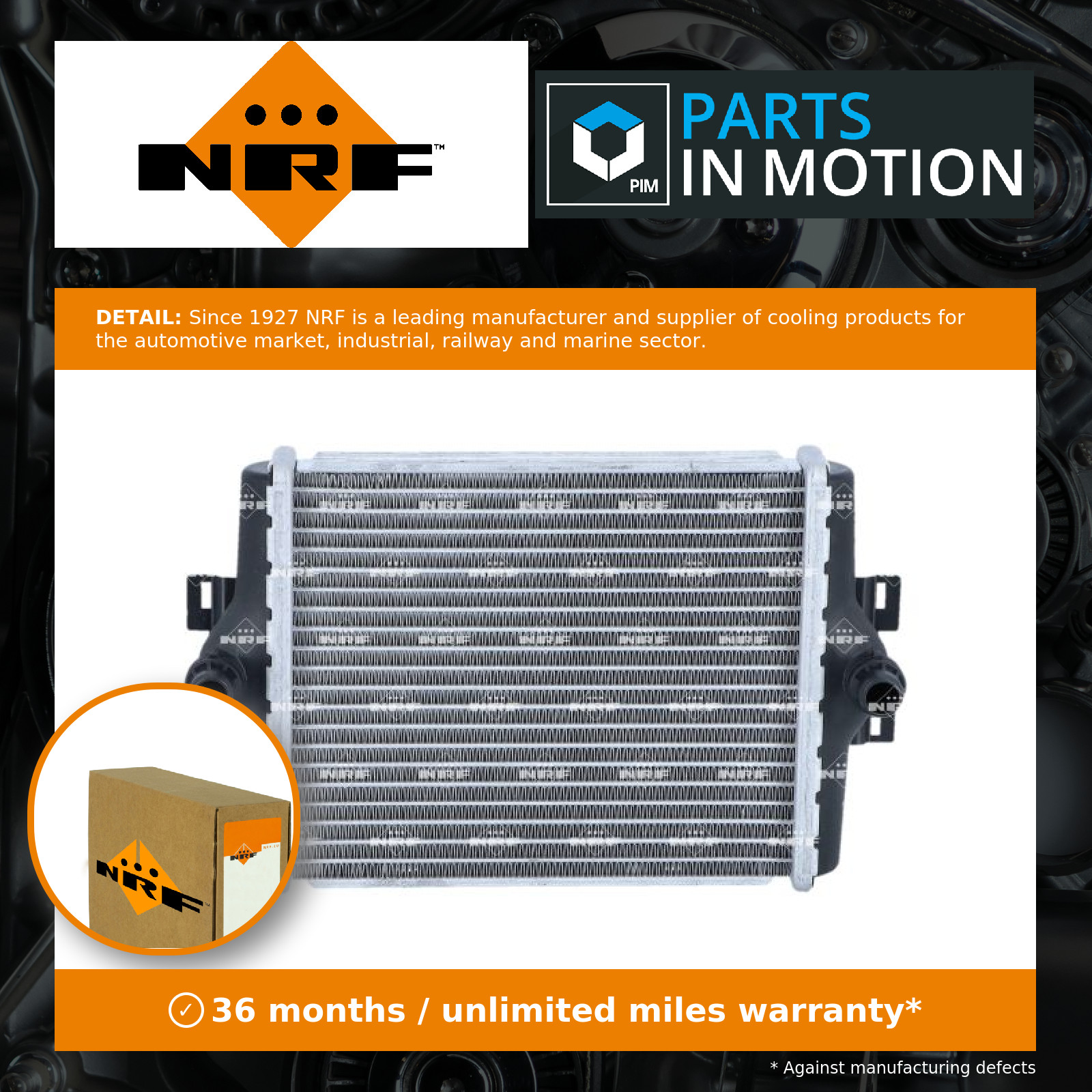 Radiator 550241 NRF 17117600697 Genuine Top Quality Guaranteed New