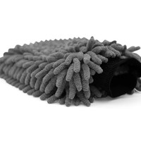 The Collection Chenille Wash Mitt - Autopflege Waschhandschuh Grau