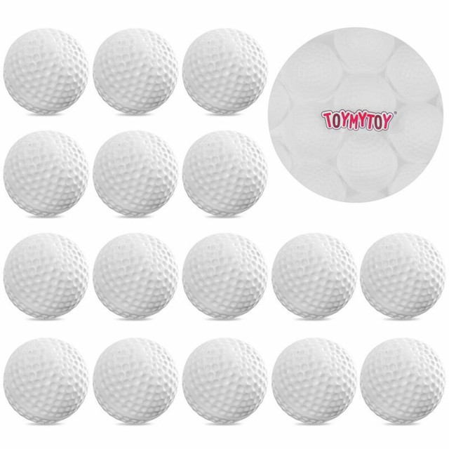 TOYMYTOY 24PCS Plastic Golf Balls White Indoor Practice Training Aids