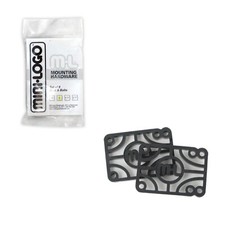 Powell Skateboard Hardware and Risers Combo 1.5in Phillips / Black Riser Pads