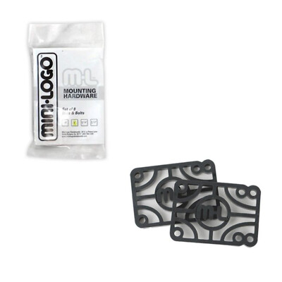 Powell Skateboard Hardware and Risers Combo 1.5in Phillips / Black Riser Pads