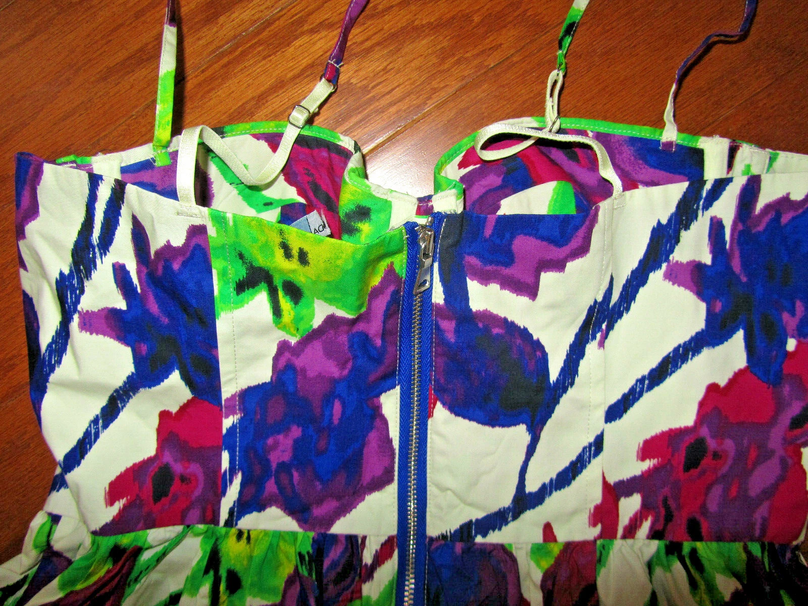 UNDERCOVER Abito estivo 6 S VICTORIA'S SECRET reggiseno con spalline top linea A foderato a contrasto MODA NUOVO