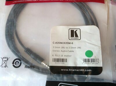 Kramer A35M Serie C-A35M/A35M-6 Audiokabel - Stereo Miniklinke M-M 6 Fuß - 1,8 - NEU